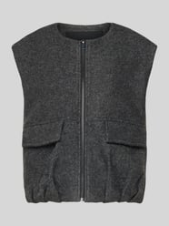 Kamizelka w kroju regular fit z mieszanki wiskozy i wełny Model 'Womaya' od OPUS - 20