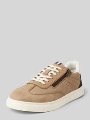 Sneaker mit Label-Details Modell 'Fido' von bugatti Beige - 17