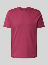 T-Shirt mit geripptem Rundhalsausschnitt von Christian Berg Men Rot - 4