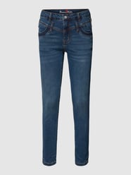 Low Rise Jeans im Slim Fit von Buena Vista Blau - 17