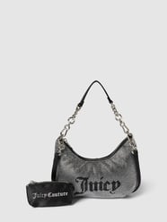 Hobo Bag mit Allover-Ziersteinbesatz Modell 'HAZEL' von Juicy Couture Schwarz - 3