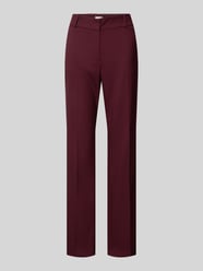 Bootcut Fit Stoffhose mit Bügelfalten von Jake*s Collection Bordeaux - 37