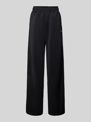 Wide Leg Sweatpants mit Label-Schriftzug Modell 'SIMA' von TheJoggConcept Schwarz - 8