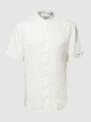 Regular Fit Leinenhemd mit Maokragen von Brax Weiß - 45