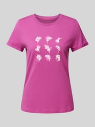 T-Shirt mit Rundhalsausschnitt von Tom Tailor Pink - 41