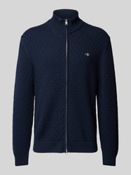 Strickjacke mit Reißverschluss von Gant Blau - 28