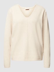 Strickpullover mit V-Ausschnitt Modell 'FQClaura' von FREE/QUENT Beige - 45