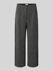 High rise culotte met elastische band en visgraatstructuur van s.Oliver BLACK LABEL Grijs / zwart - 16