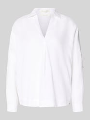 regular fit linnen blouse met V-hals van Christian Berg Woman - 8