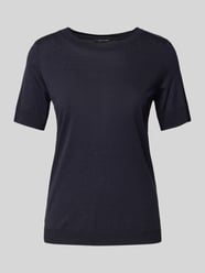 T-Shirt mit Rundhalsausschnitt von comma Blau - 1