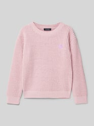 Gebreide pullover met ribboorden van Blue Seven Roze - 45