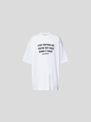 Oversized T-Shirt mit Statement-Print von VETEMENTS Weiß - 2