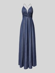 Abendkleid mit Herz-Ausschnitt von Luxuar Blau - 5