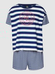 Pyjama mit Streifenmuster von Lauren Ralph Lauren Blau / Türkis - 47