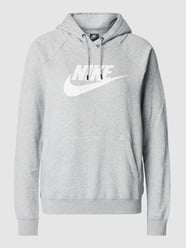 Hoodie mit Label-Print von Nike Grau / Schwarz - 18