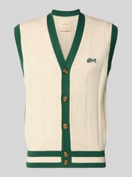 Regular fit bodywarmer in tricotlook met gestikt logo van BLKVIS - 2