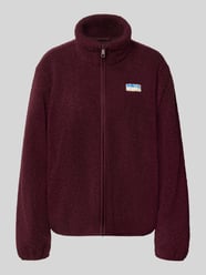 Regular fit fleecejack met ritssluiting model 'EVA' van ONLY Bordeaux - 2