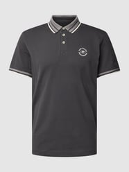 Poloshirt mit Kontraststreifen Modell 'basic polo' von Tom Tailor Grau - 5