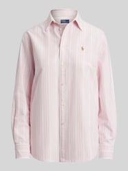 Bluzka koszulowa o kroju regular fit z czystej bawełny od Polo Ralph Lauren Fuksjowy - 31