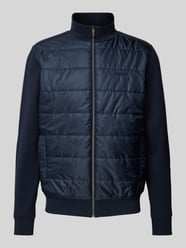 Sweatjacke mit Label-Stitching von HECHTER PARIS Blau - 13