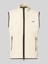 Regular fit gilet met ritssluiting, model 'HOLE19 SVEEDY' van BOSS Green Beige - 26