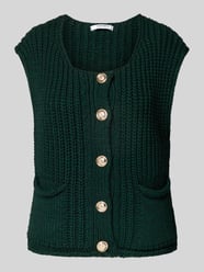 Mouwloos vest met knoopsluiting, model 'Di44anaa' van ZABAIONE - 17