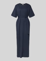 Długa sukienka w kroju loose fit z czystej bawełny model ' ESSENTIAL' od Selected - 2