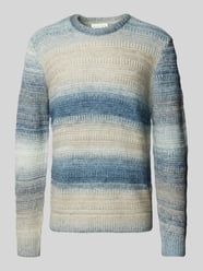 Regular Fit Strickpullover aus Baumwoll-Mix mit Farbverlauf von Tom Tailor Blau - 30