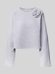 Sweatshirt mit floraler Applikation Modell 'Xezal' von EDITED Grau - 28