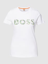 T-Shirt mit Rundhalsausschnitt Modell 'Elogo' von BOSS Orange Weiß - 17