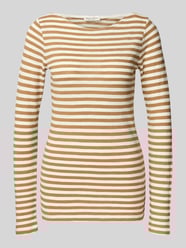 Shaped Fit Langarmshirt aus reiner Baumwolle von Marc O'Polo Beige - 46