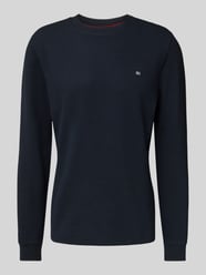 Shirt met lange mouwen, structuurmotief en ronde hals van Christian Berg Men - 23