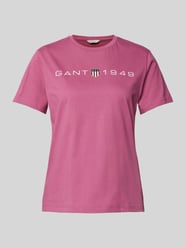 T-Shirt mit Label-Print von Gant Pink - 20