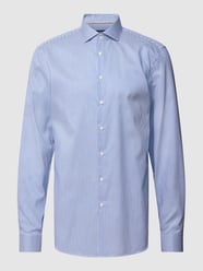 Slim Fit Business-Hemd mit Streifenmuster von Jake*s Blau / Türkis - 40