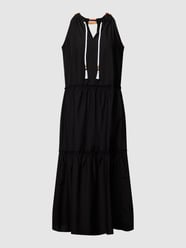 Midikleid mit Seide-Anteil im Stufen-Look von Marc Cain Schwarz - 47
