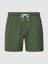 Zwembroek met labelprint, model 'Iconic' van BOSS Groen - 13