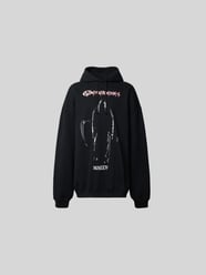 Hoodie mit Label-Print von VETEMENTS Schwarz - 30