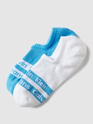 Sneakersokken met labeldetails in een set van 2 paar van Calvin Klein Jeans Turquoise - 10