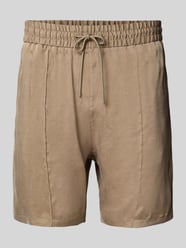Szorty o kroju regular fit z przeszytym kantem model ‘Ravis’ od HUGO - 6