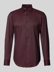 Slim Fit Business-Hemd mit Knopfleiste Modell 'Hank' von BOSS Bordeaux - 3