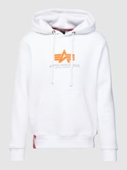 Bluza z kapturem z nadrukiem z logo od Alpha Industries Biały - 45