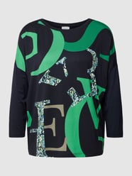 Shirt met lange mouwen en print op de voorkant, model 'EVERYDAY BRIGHTS' van Gerry Weber Blauw / turquoise - 13