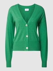 Cardigan met ajourpatroon, model 'NUEDNA' van Nümph Groen - 39