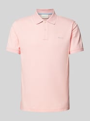 Regular Fit Poloshirt mit Label-Stitching von Gant Pink - 7