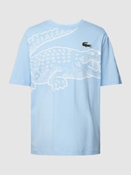 T-Shirt mit Rundhalsausschnitt von Lacoste Blau / Türkis - 31