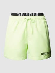 Spodenki kąpielowe z elastycznym pasem z logo od Calvin Klein Underwear Zielony - 35