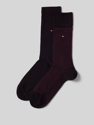 Kousen van katoenmix, per 2 paar van Tommy Hilfiger Bordeaux - 41