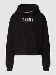 Hoodie mit Label-Print von Tommy Jeans Grau / Schwarz - 25