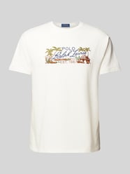 T-Shirt mit Label-Stitching von Polo Ralph Lauren Beige - 45