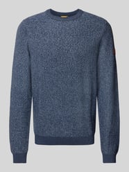 Strickpullover mit Rundhalsausschnitt von camel active Blau - 27